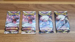 4x Pokemon TCG Sword & Shield Lost Origin Booster Packs Factory Sealed Unopened - Image 1
