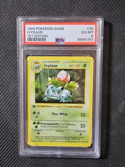 1999 POKEMON SET 1ST EDITION #30/102 IVYSAUR PSA 6 - Image 1