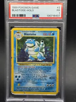 #2/102 BLASTOISE BASE SET UNLIMITED HOLO RARE PSA 1 - Image 1