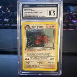 2000 POKEMON TEAM ROCKET 1ST ED DARK DUGTRIO CGC 8.5 w/ SWIRL - Image 2