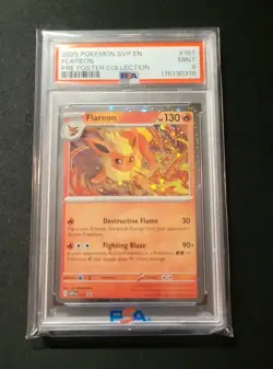 Flareon 167 Prismatic Evolutions Poster Collection SVP Promo PSA 9 MINT Pokemon - Image 2