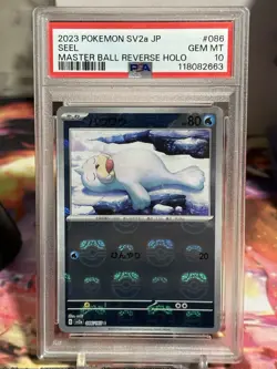 2023 POKEMON JPN SV2A-POKEMON 151 MASTER BALL REVERSE HOLO #086 SEEL PSA 10 - Image 1