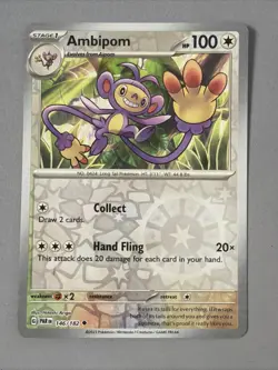 Pokemon TCG * Paradox Rift * 146/182 Ambipom REVERSE HOLO Uncommon * FRESH PK - Image 1
