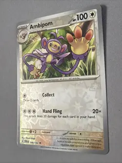 Pokemon TCG * Paradox Rift * 146/182 Ambipom REVERSE HOLO Uncommon * FRESH PK - Image 2
