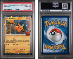 Pikachu 062/193 Pokemon Trick or Trade 2023 Holo PSA GEMMINT 10 Perfect - Image 3