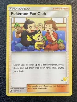 133/156 Pokemon Fan Club (Pikachu Stamped#28) Pokemon Battle Academy - Image 1