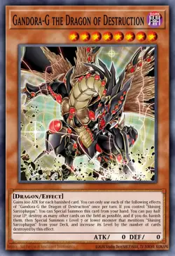 YUGIOH GANDORA-G THE DRAGON OF DESTRUCTION SECRET RARE NEAR MINT 1ST LEDE-EN001 - Image 1