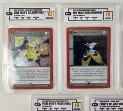 Metazoo Promo Lot of 5 Graded Cards Christmas, July 4th - CG 10 Pristine Graded - Image 2