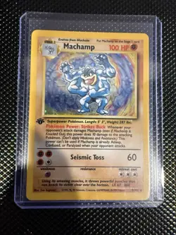 Pokemon TCG Machamp Holo Rare 1st Edition Card Base Set 8/102 - Image 3