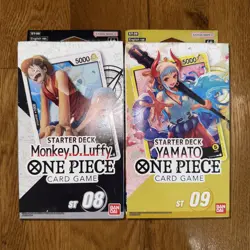 One Piece Card Game Lot of 2 Starter Decks ST08 + ST09 Yamato Luffy - Image 1