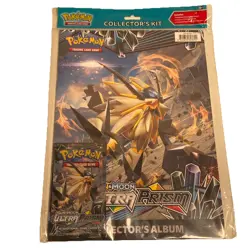 Pokemon Sun & Moon Ultra Prism Mini Collector’s Album & 10 Cards - New - Image 1