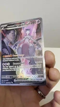 Pokemon TCG Destined Rivals Team Rocket's Mewtwo EX Card 231/182 NM Holofoil - Image 2