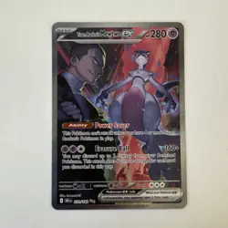 Pokemon TCG Destined Rivals Team Rocket's Mewtwo EX Card 231/182 NM Holofoil - Image 4