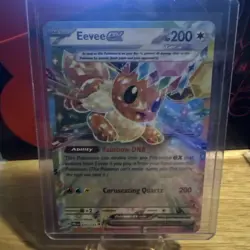 Pokemon Eevee GX Card - Rainbow DNA Ability, Coruscating Quartz - Image 1
