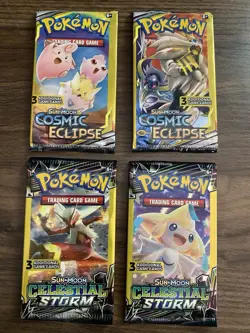 Pokemon Celestial Storm & Cosmic Eclipse 3 Card Packs (2 From Each Set) TCG - Image 1
