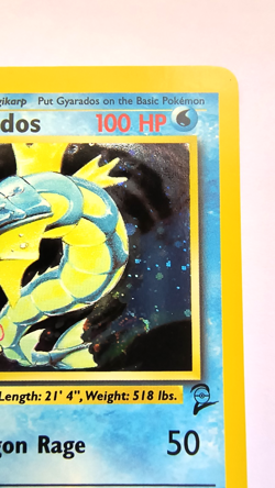 2000 Pokemon Base Set 2 Gyarados 7/130 Holo Card - LP - Image 4