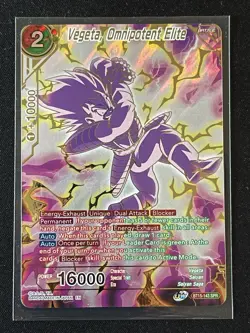 Dragon Ball Super Card Game Vegeta Omnipotent Elite SPR Foil Card BT15-143 - Image 1