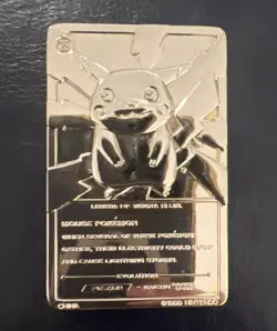 1999 Pokemon Burger King 23K Gold Plated Pokemon Card - Pikachu 🔥 - Image 4