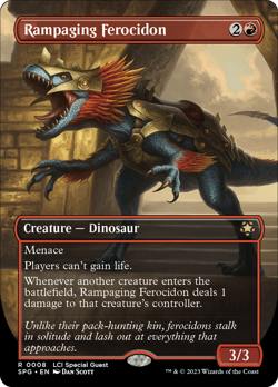 Rampaging Ferocidon (Borderless) [The Lost Caverns of Ixalan Special Guests] - Image 1