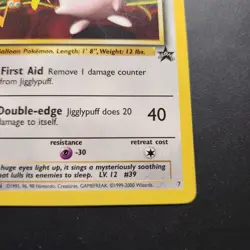 Jigglypuff #7 - 2000 Black Star Promo Non-Holo Rare - Pokemon TCG - LP - Image 3