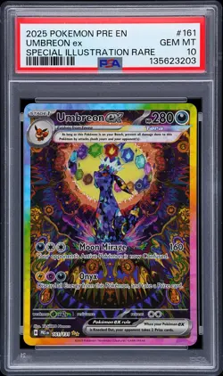 2025 POKEMON PRE EN-PRISMATIC EVOLUTIONS #161 UMBREON EX PSA 10 - Image 1