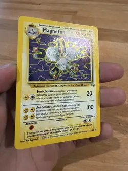 2000 POKEMON TCG MAGNETON FOSSIL HOLO UNLIMITED ITALIAN PV 11/62 NM - Image 4
