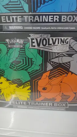 Pokemon TCG 2x Evolving Skies Elite Trainer Boxes ETB Factory Sealed Plastic Rip - Image 5