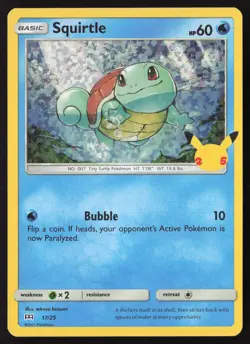 Squirtle Full Holo 17/25 Pokemon McDonald's 25th Anniversary Promo - Image 1