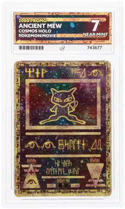 Pokemon TCG Ancient Mew Cosmos Holo 2000 Promo Pokemon Movie Ace 7 Near Mint - Image 1