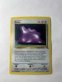 Pokemon TCG Holo Ditto Fossil, 3/62 Rare, LP Condition - Image 1