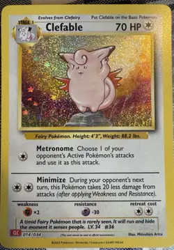 Clefable 014/034 CLC Classic Collection Charizard Deck Holo Pokemon TCG 2023 NM - Image 1