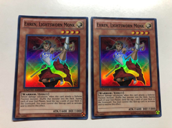 USA Seller Yugioh 2 x Ehren, Lightsworn Monk CT08-EN016 Super Rare VLP/NM - Image 1