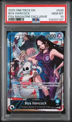 PSA 10 Boa Hancock (2025 PSA Magazine Promo) OP07-038 One Piece Promo Card Foil - Image 1