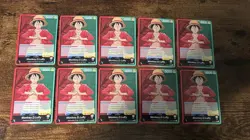 One Piece Pre-Errata Luffy OP01-003 Demo Deck Leader X 10 Alpha “not for sale” - Image 1