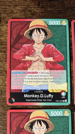 One Piece Pre-Errata Luffy OP01-003 Demo Deck Leader X 10 Alpha “not for sale” - Image 3
