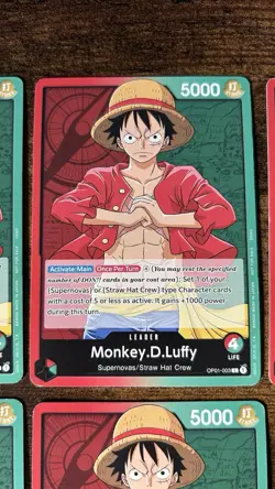 One Piece Pre-Errata Luffy OP01-003 Demo Deck Leader X 10 Alpha “not for sale” - Image 5