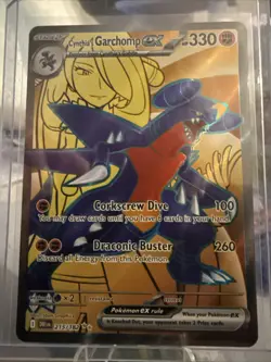 Pokemon TCG Cynthia's Garchomp EX 215/182 Destined Rivals Ultra Rare Mint Card - Image 1