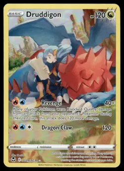 Pokemon Cards Druddigon TG09/TG30 Silver Tempest Trainer Gallery Holo NM - Image 1