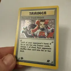 Pokemon TCG Cards 1st Edition Rocket's Sneak Attack 16/82 Holo Rare - Image 1