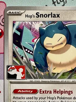 Hop's Snorlax 117/159 Non-Holo Play! Pokemon Prize Pack Series 8 Pokemon Card NM - Image 2
