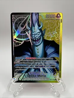 Gecko Moria Leader Alt Art OP14-080 NM English One Piece Card Game - Image 1