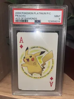 Pikachu Pokemon ACE of Diamonds Platinum Card PSA 9 Poker card POP 4 - Image 1