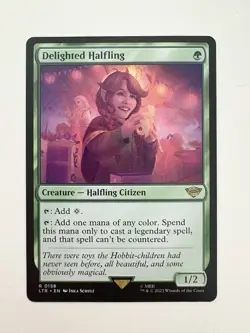 Delighted Halfling MTG Magic the Gathering Card NM Near Mint LTR - Image 1