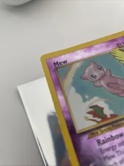 Pokemon Mew 1/18 Reverse Holo Card Damaged HP See Pictures Bent Top Left Corner - Image 3