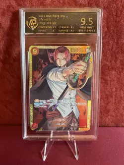 Shanks (SEC) - One Piece Card Japanese (RPA 9,5) Gem Mint (2022) OP01-120 - Image 1