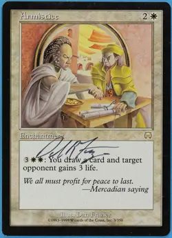 Armistice Mercadian Masques NM White Rare Artist Signed CARD (s2131) ABUGames - Image 1
