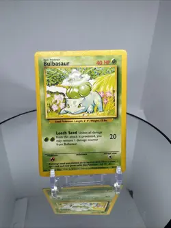 1999 Bulbasaur 44/102 Base Set Pokemon Card Vintage WOTC Original TCG - Image 1