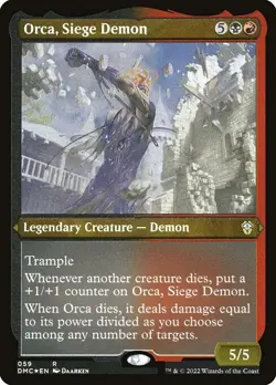 Orca, Siege Demon Foil Etched - Dominaria United Commander MTG-NM - Image 1