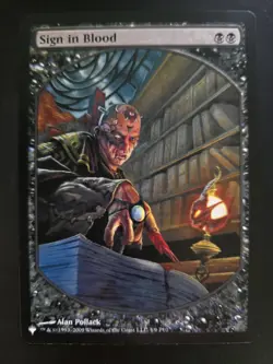 Sign in Blood NM TEXTLESS PROMO The List Reprints MTG FREE SHIPPING - Image 1