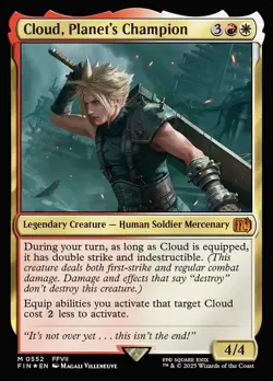 Cloud, Planet's Champion * Starter Kit FOIL * - MTG FIN Final Fantasy - NM/MINT - Image 1